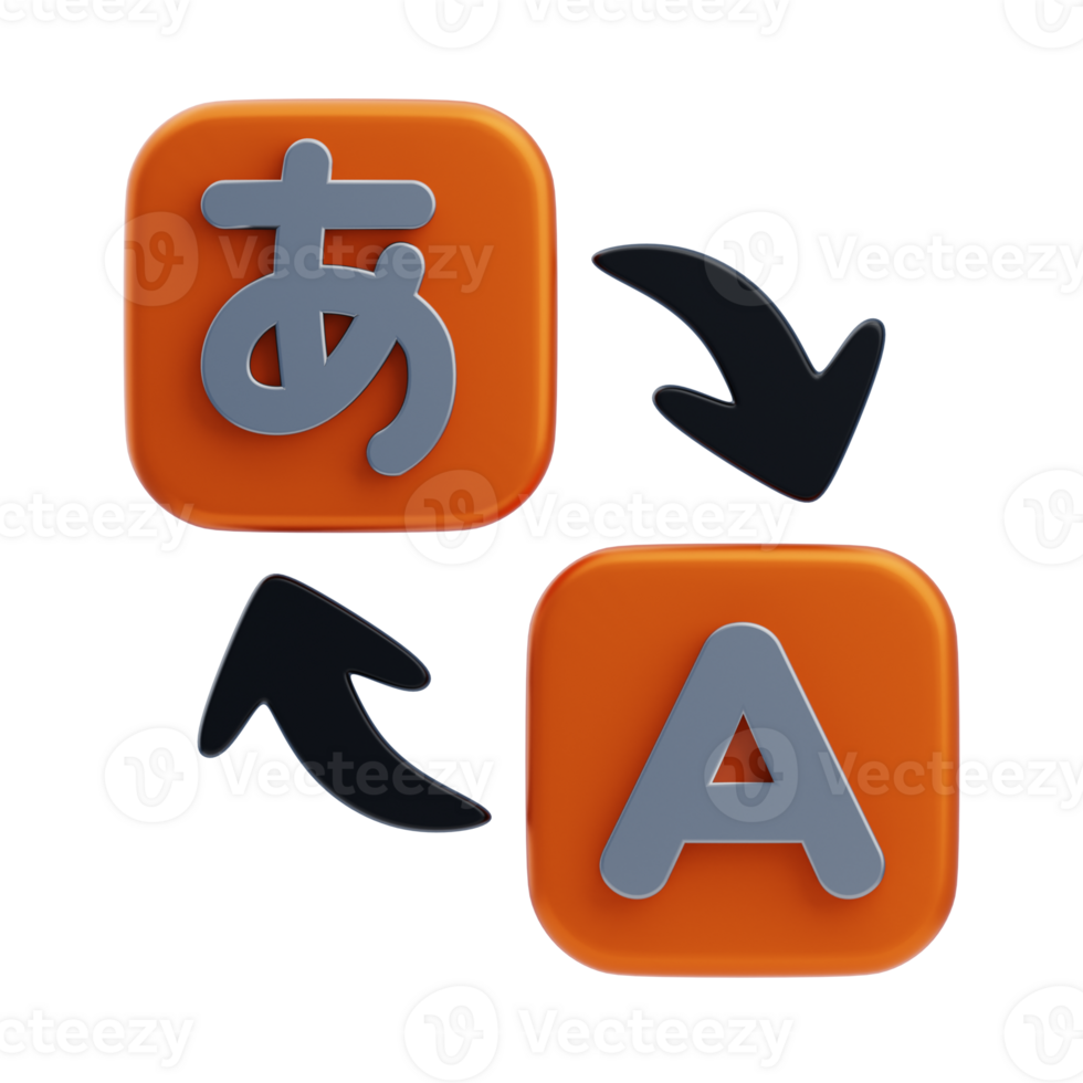 Language Translation 3D Icon. language translator 3d icon png