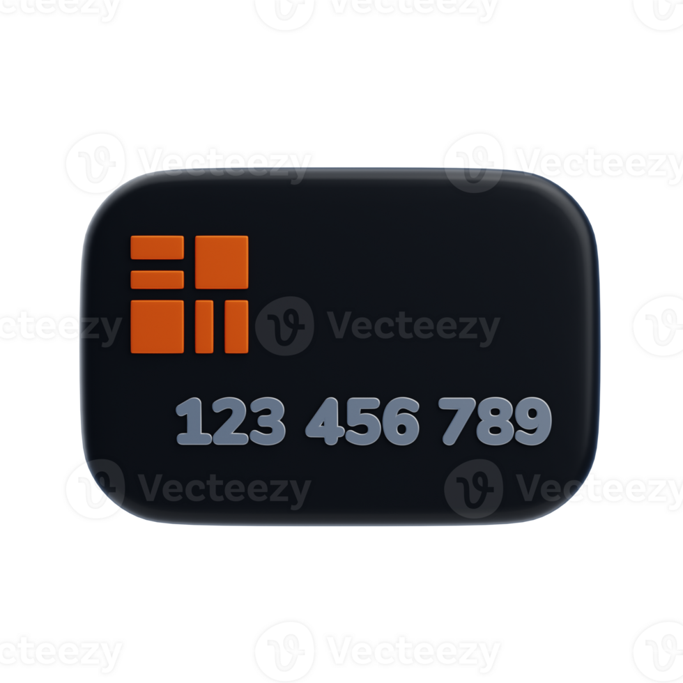 Debit Card 3D Icon. Atm Card 3D Icon png