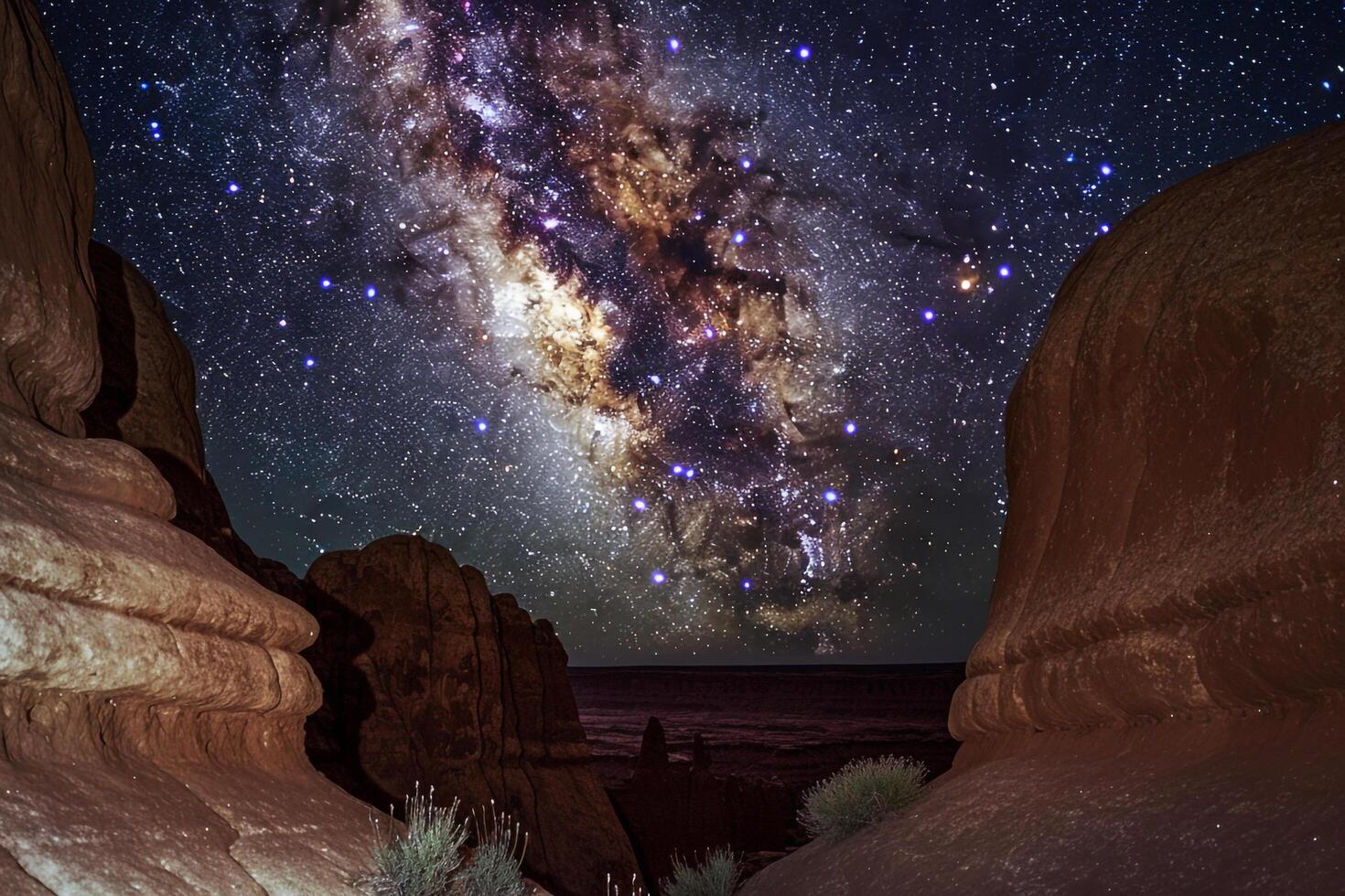 Person Standing in Front of Rock Formation Background photo