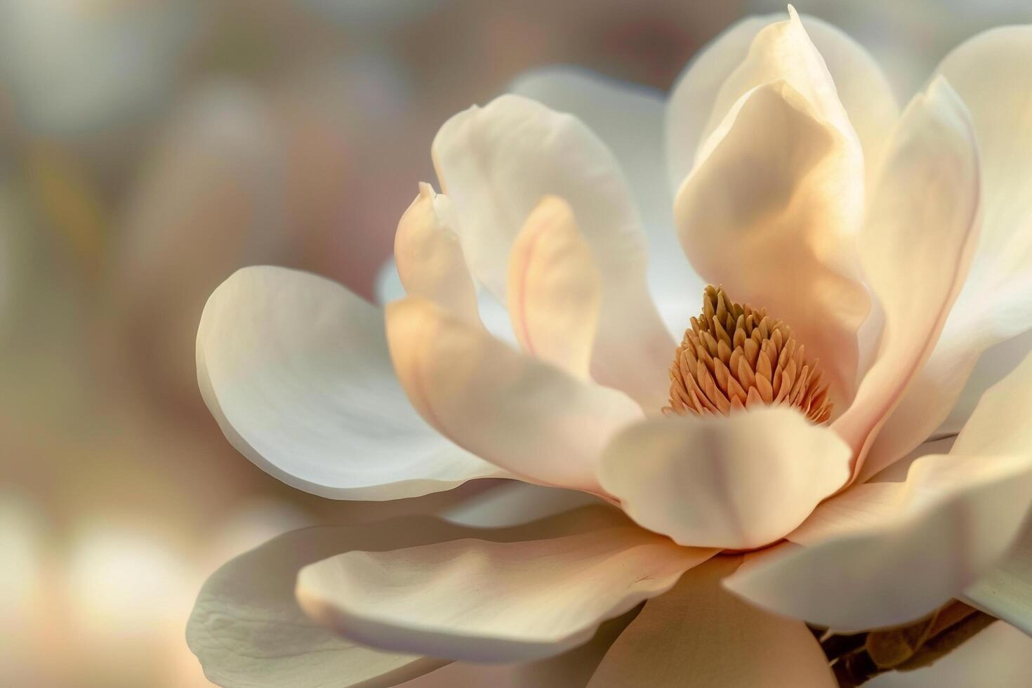 of White Flower with Blurred Background photo