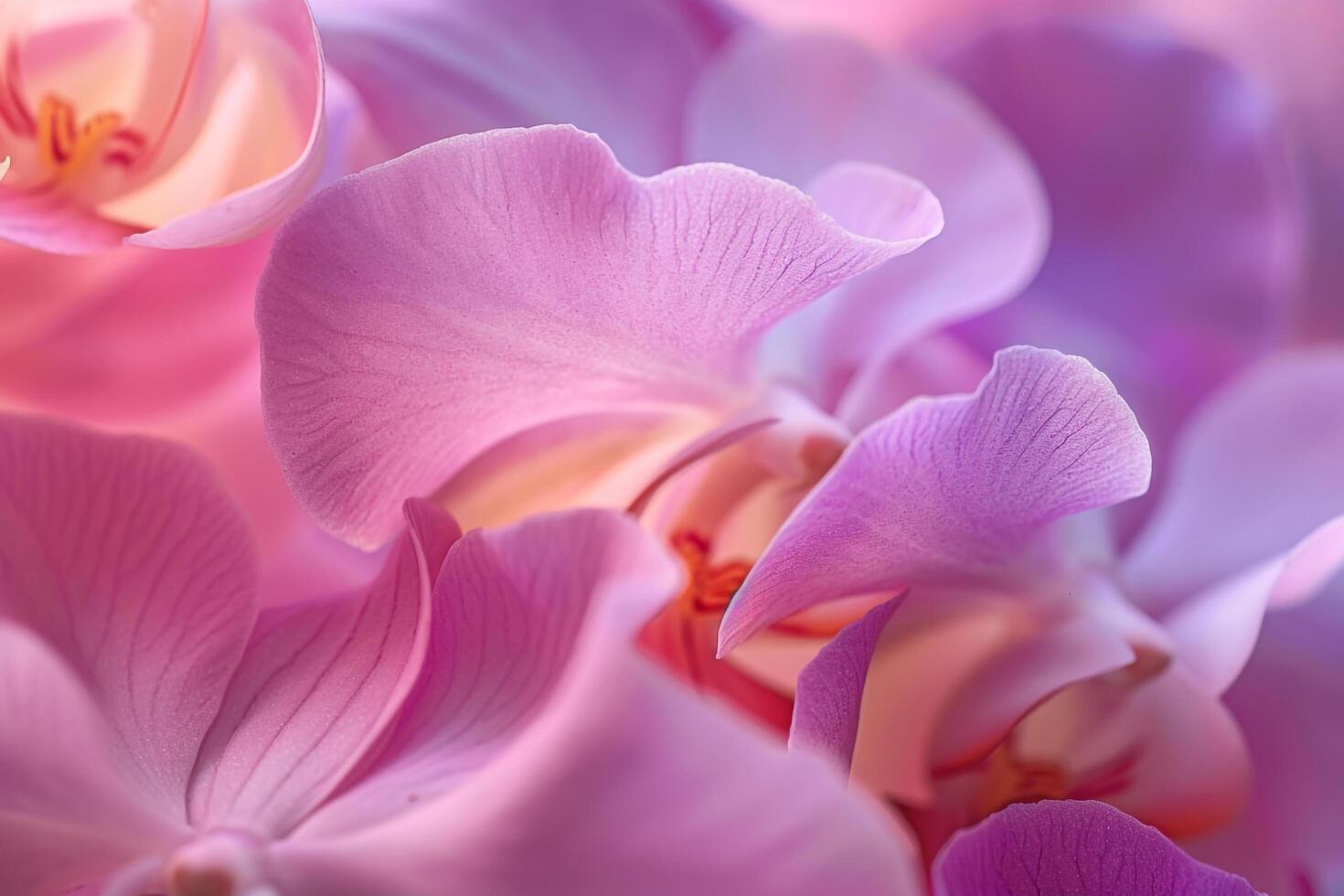 Pink Orchids with Soft Light CloseUp Background photo