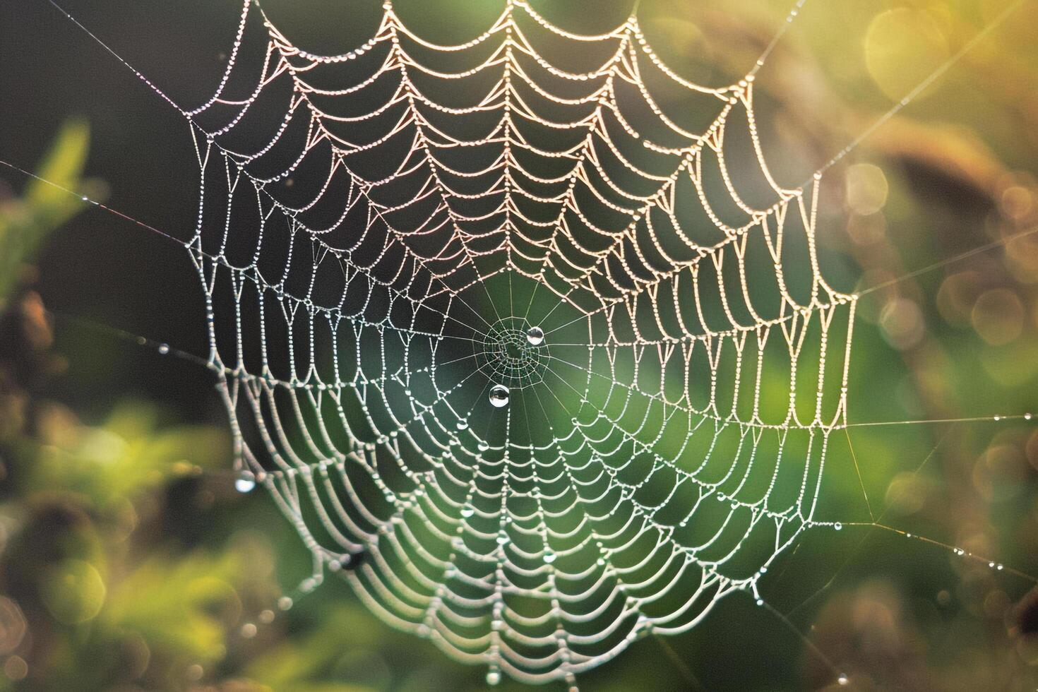 Spider Web with Dew Drops Background photo
