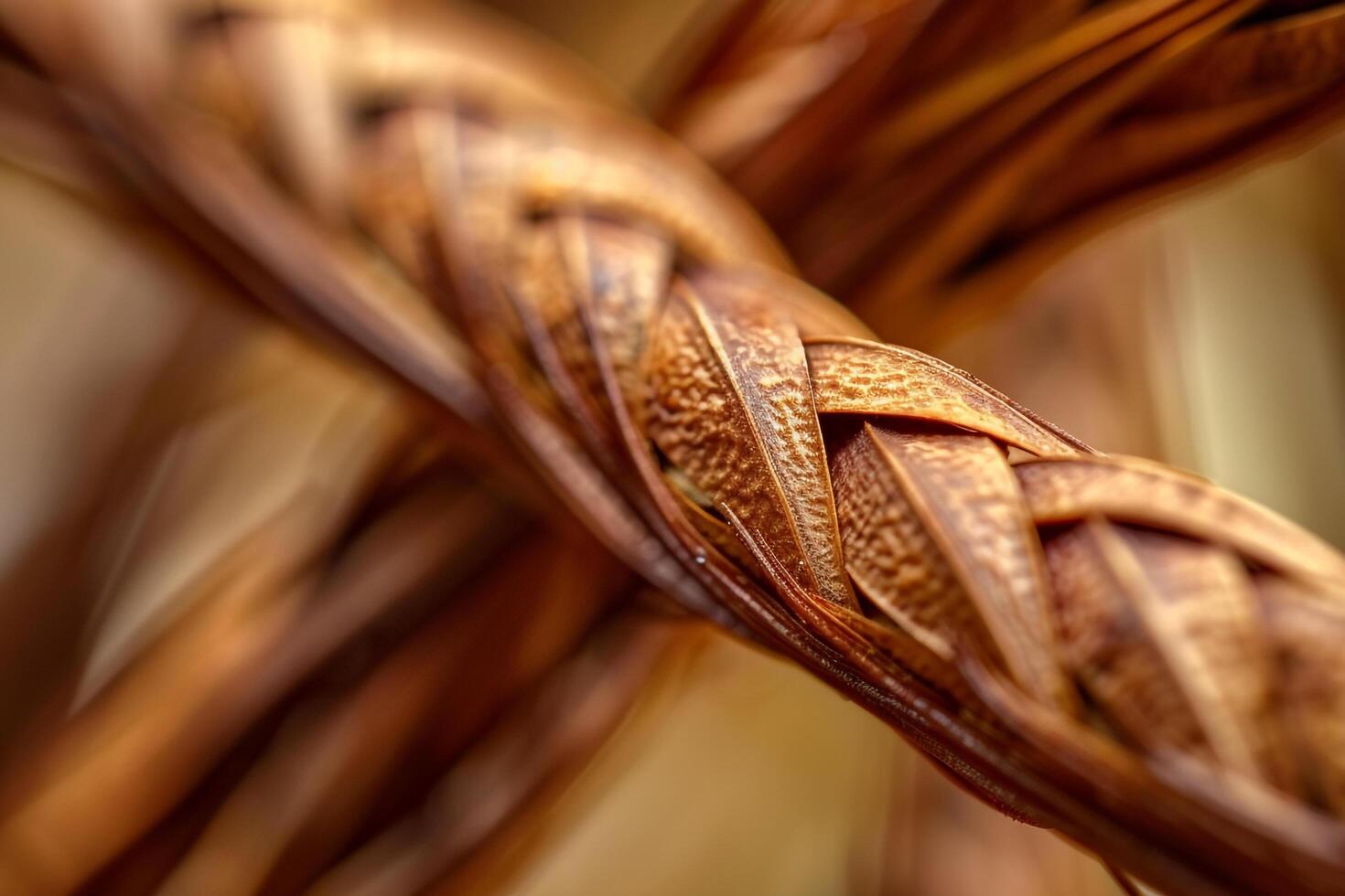 Braid of grass with natural background photo