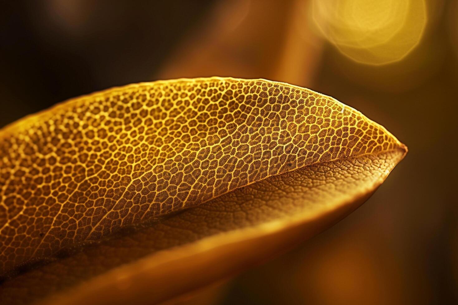 of Leaf with Golden Background photo