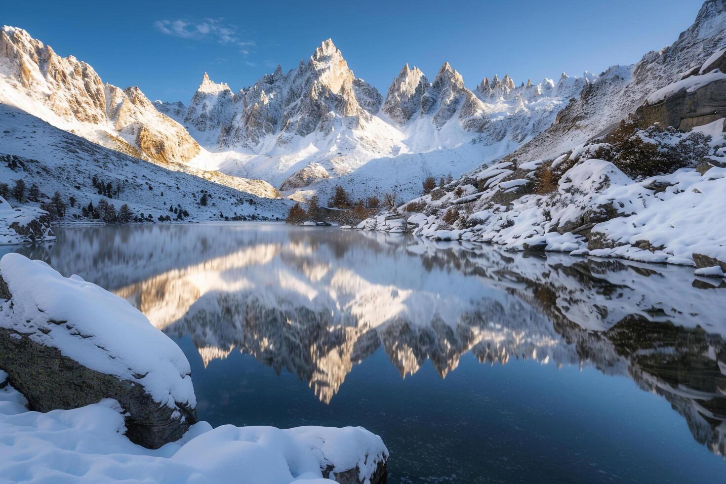 Alps in Winter Background photo