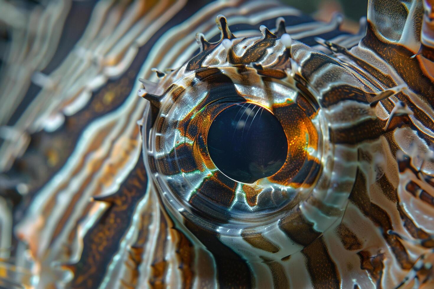 of Lionfishs Eye Background photo