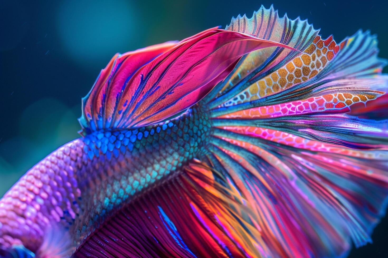 Colorful Fish with Bright Colors Background photo