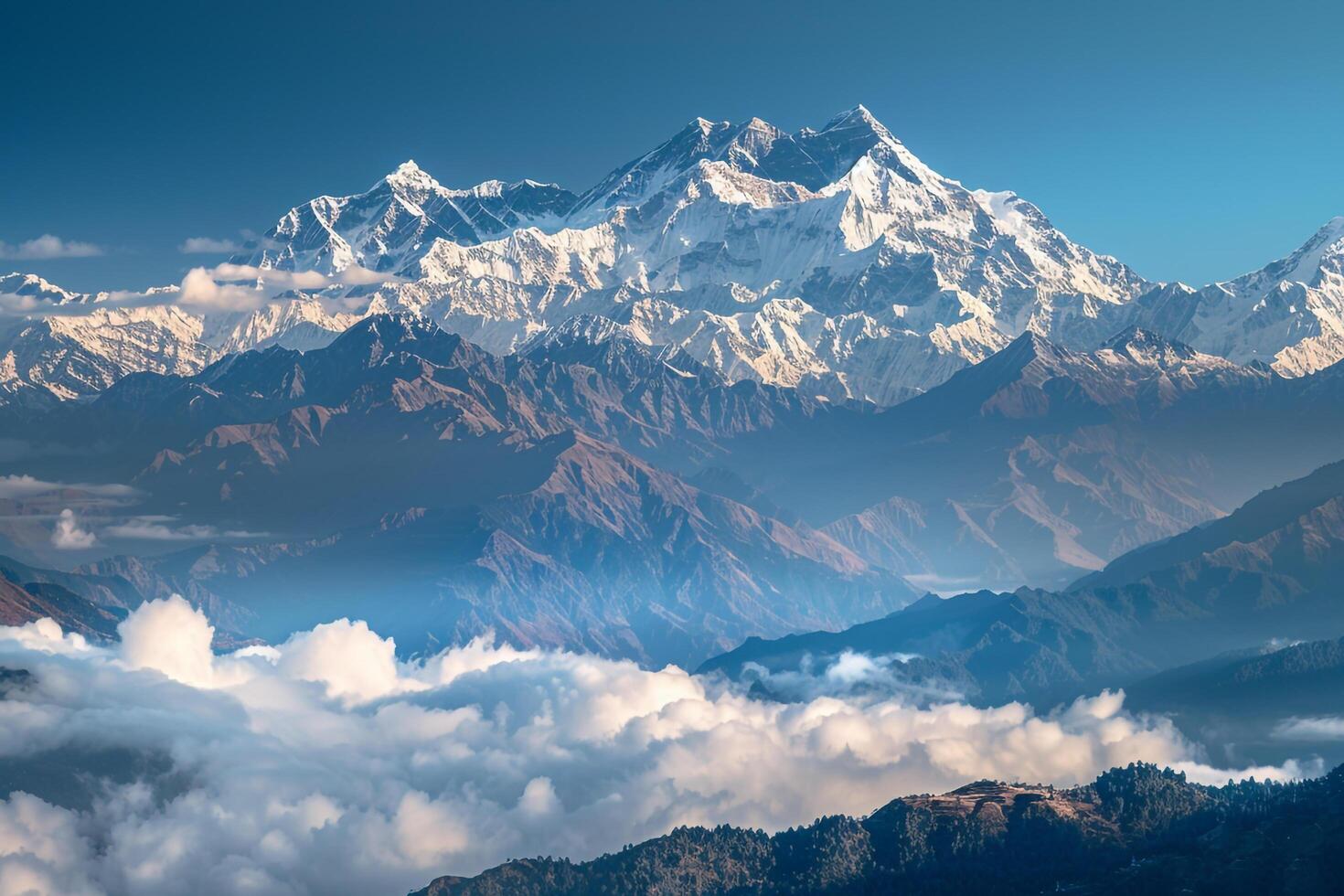 The Snow Capped Mountains Are Seen in the Distance Background photo
