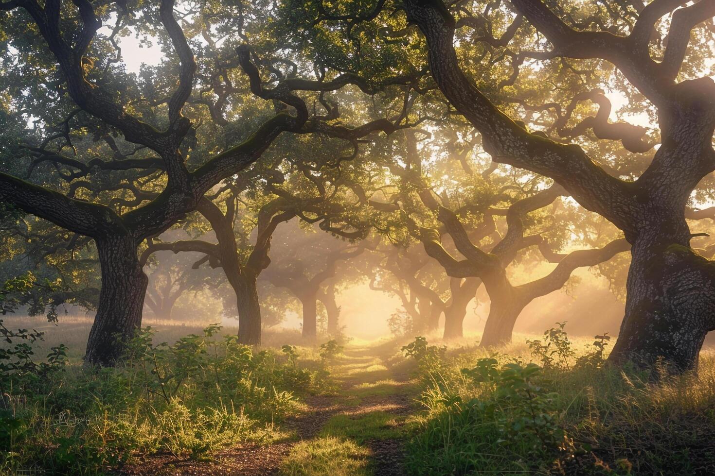 Path Through Forest Background photo