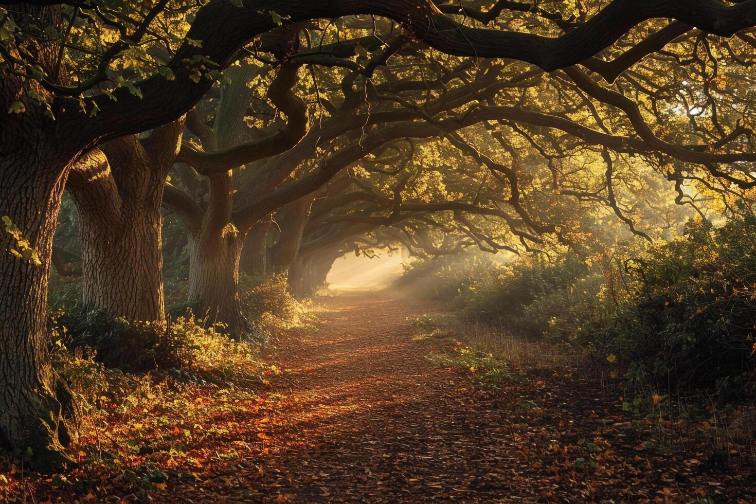 Path Lined with Trees Background photo