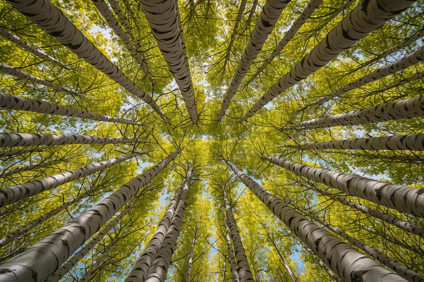 Canopy view tree forest background photo