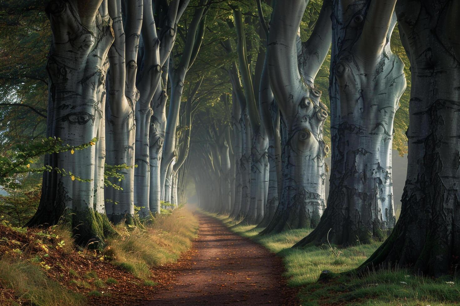 Path That Is Lined with Trees Background photo