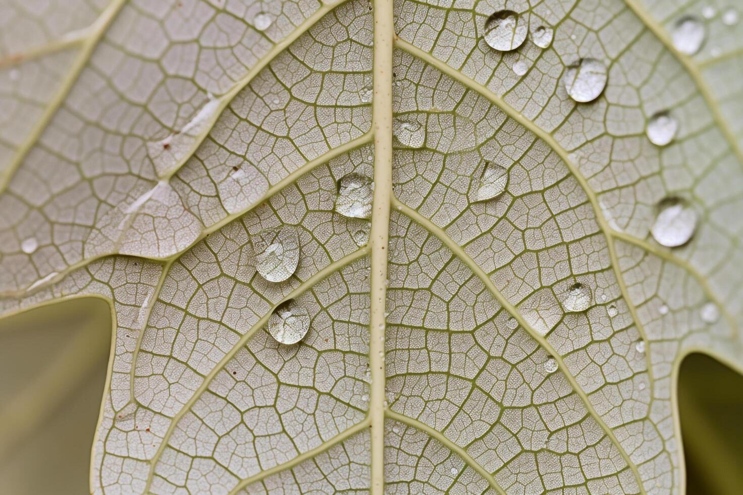 A  of a leaf with water droplets on it background photo