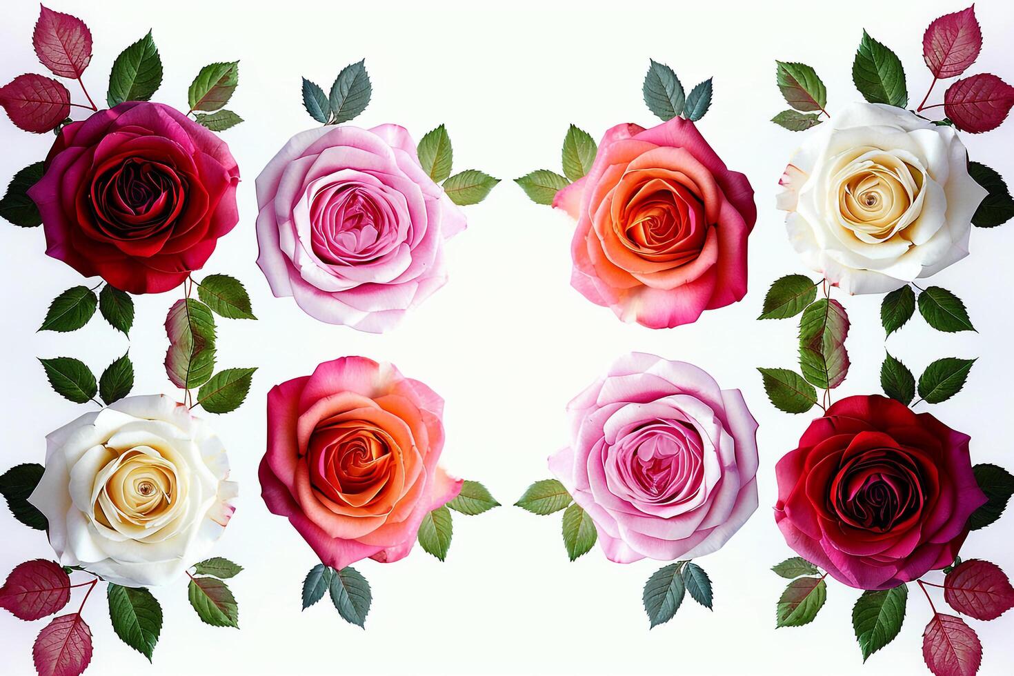 Group of Roses Arranged in Circle Background photo