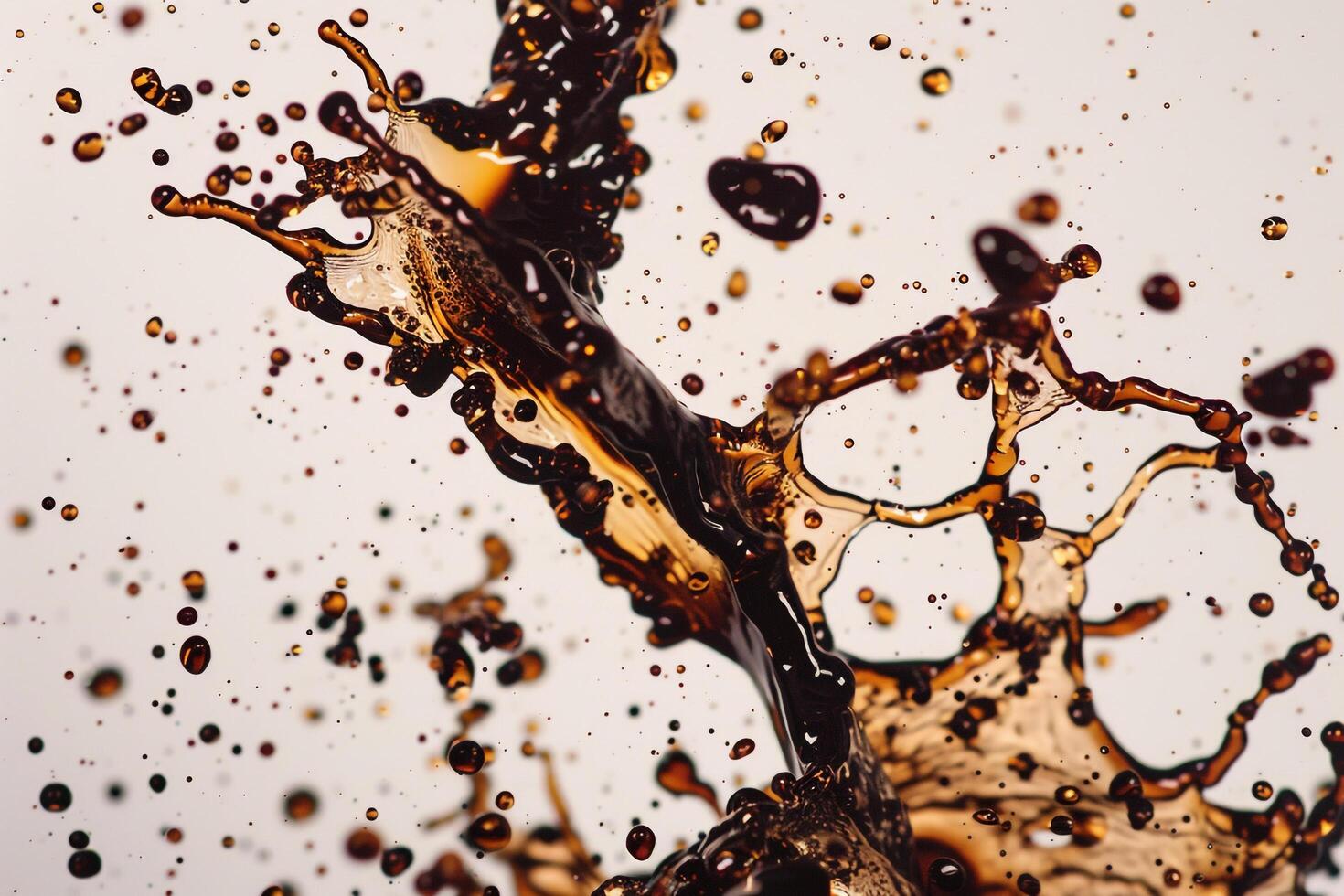 of Brown Liquid Splashing into the Air Background photo