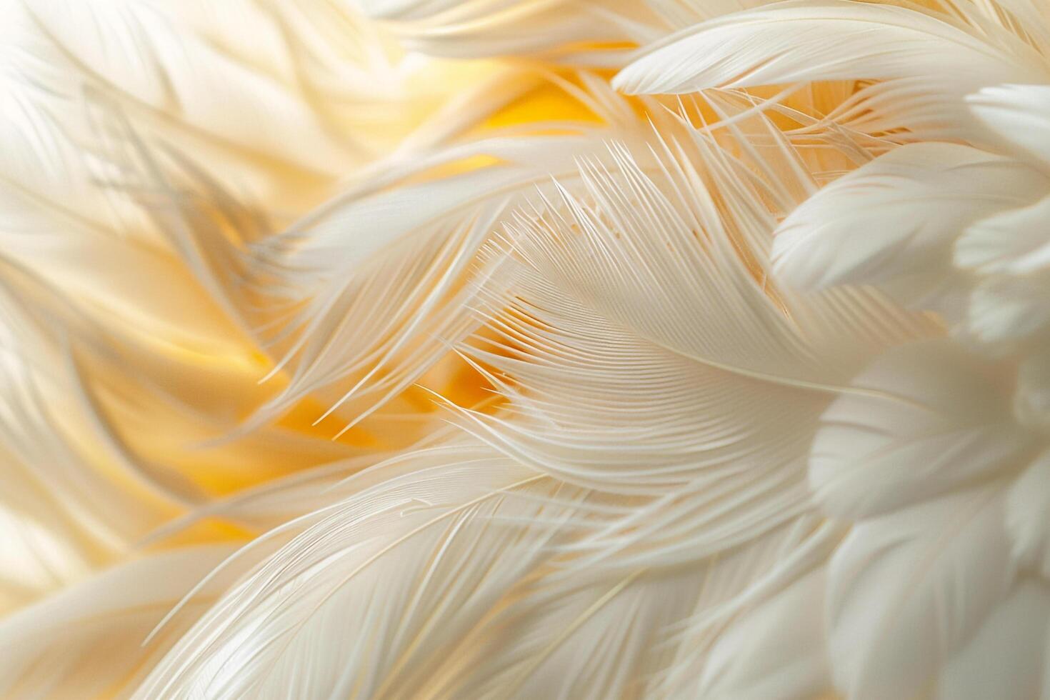 White Feather with Yellow Light  Background photo