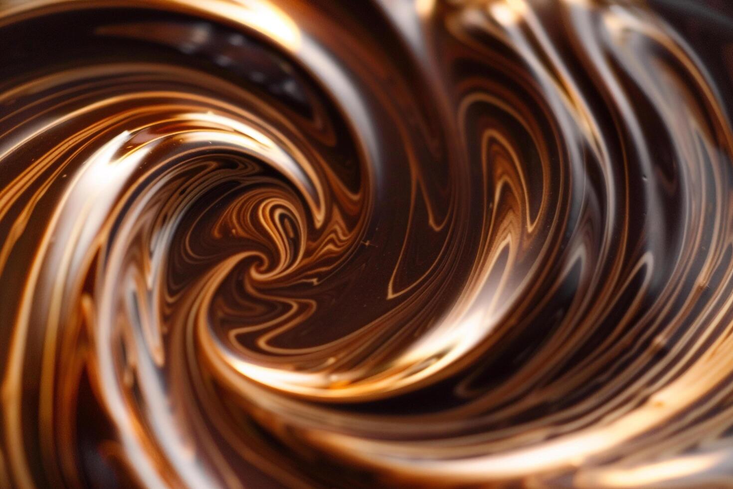 Swirl of Chocolate on Black Background photo