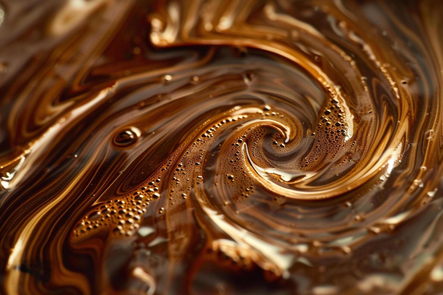 Swirl of Chocolate and Water on Table Background photo