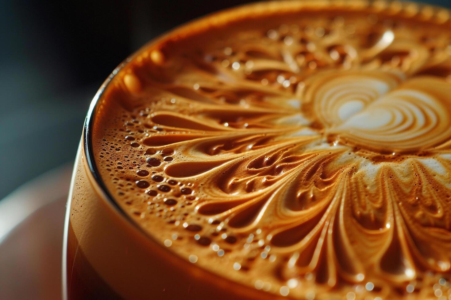 Coffee Cup Swirl Design Background photo