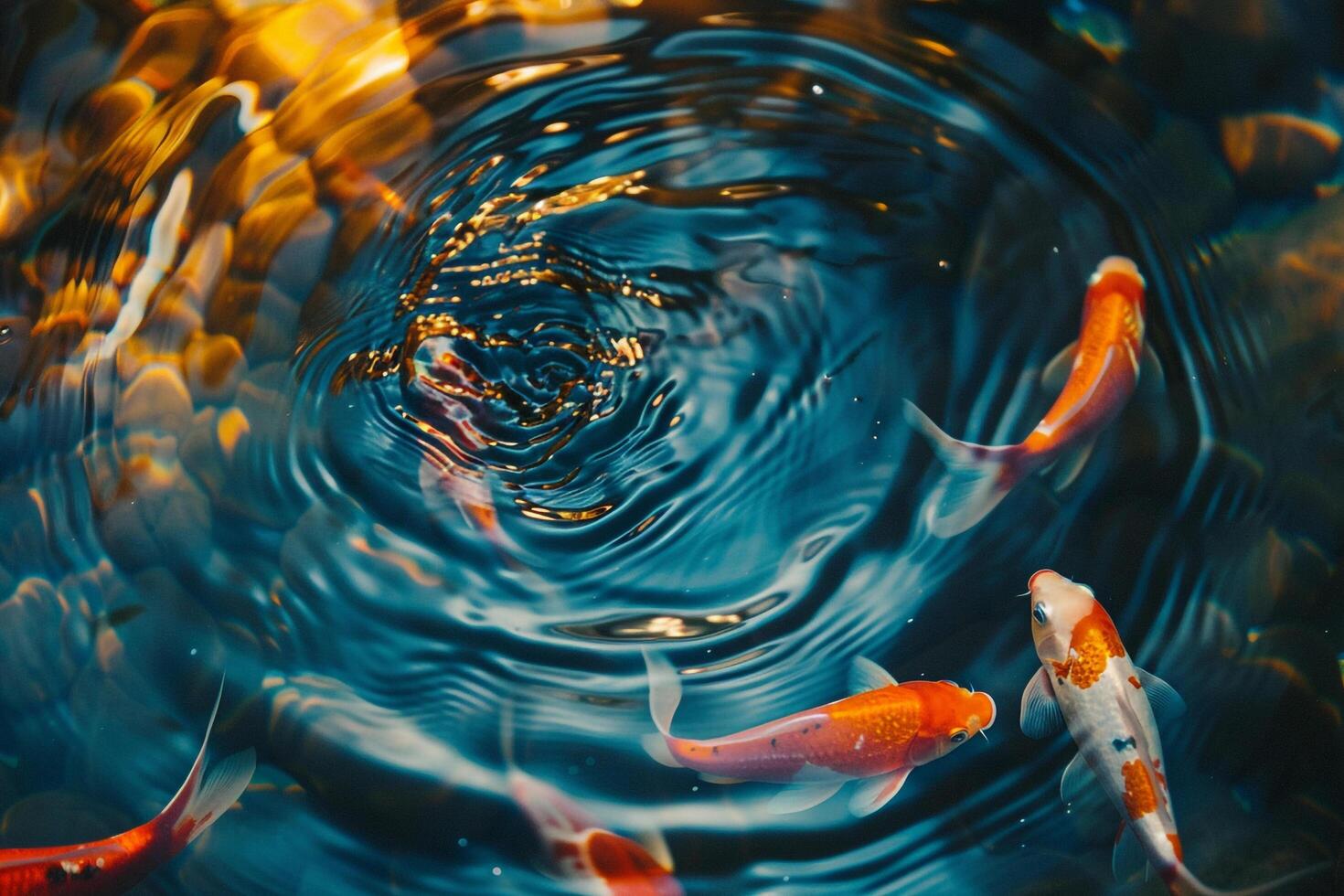 Koi Fish in Pond Background photo