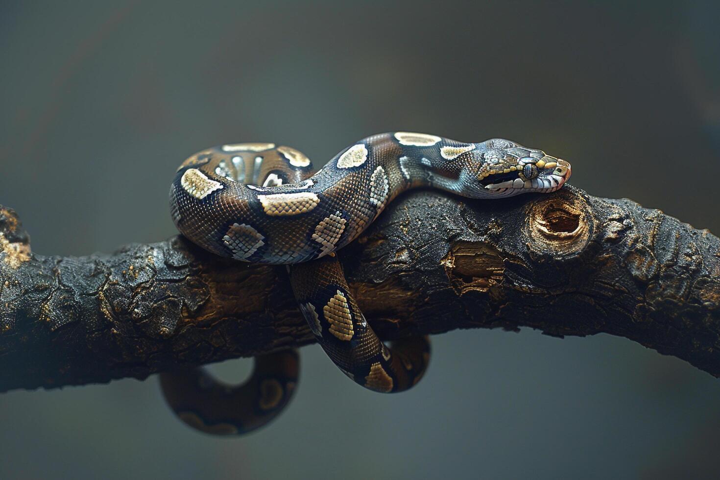 Snake Sitting on Branch Background photo