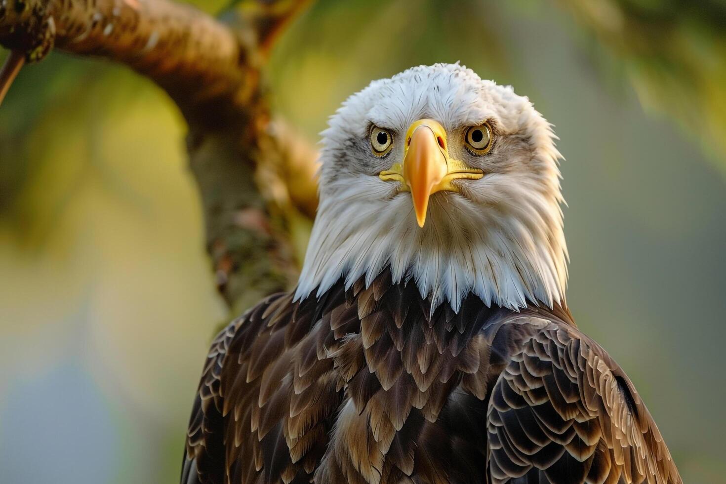 Bald Eagle Looking at Camera Background photo