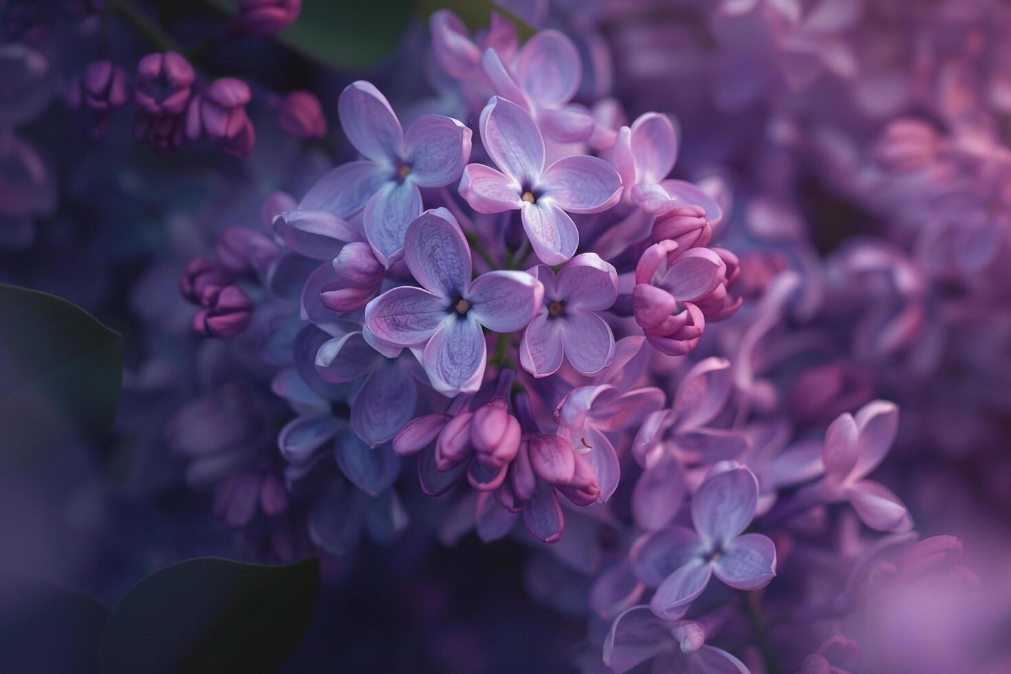 Bunch of Purple Flowers on Natural Background photo