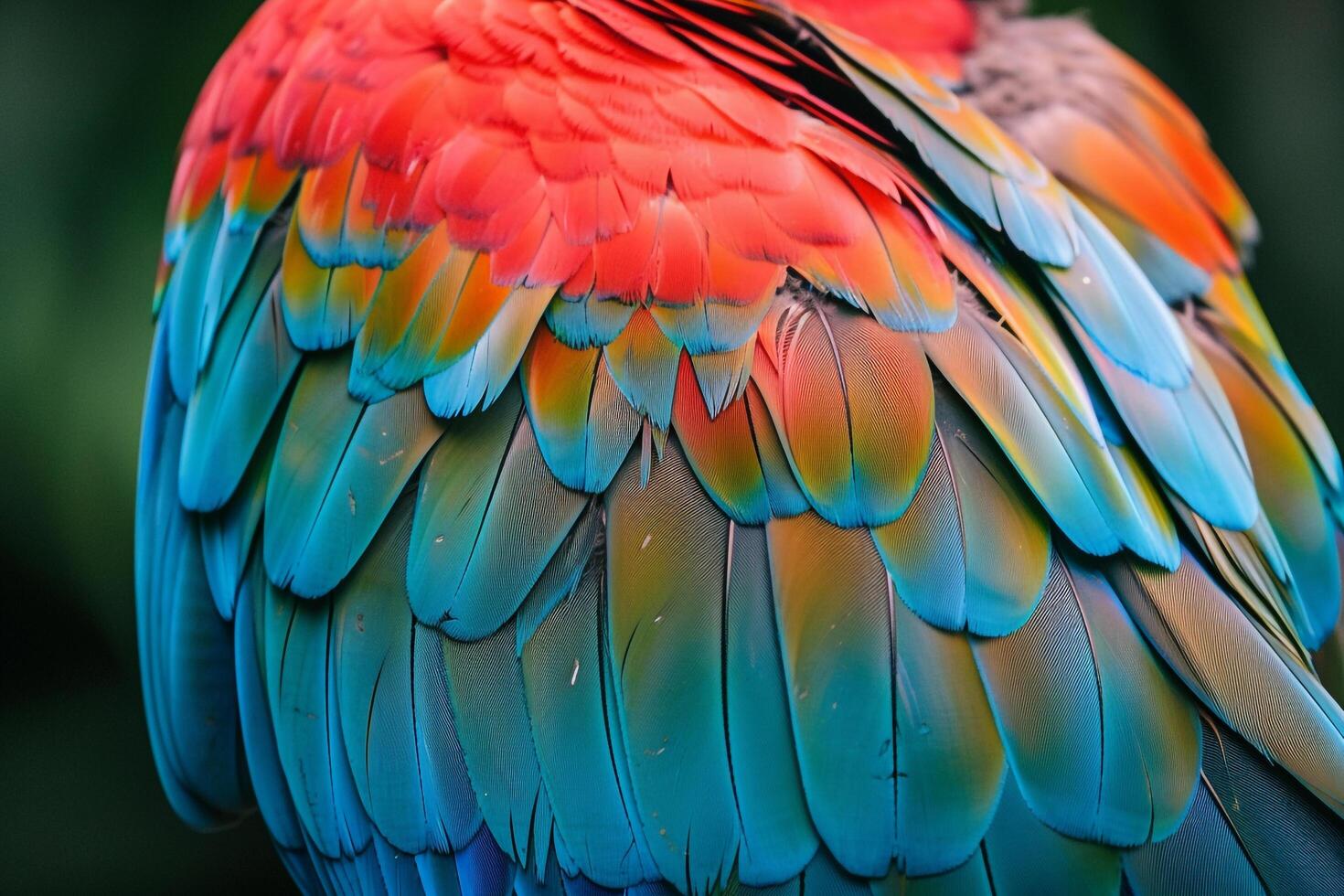 Colorful Bird with Bright Feathers Natural Background photo