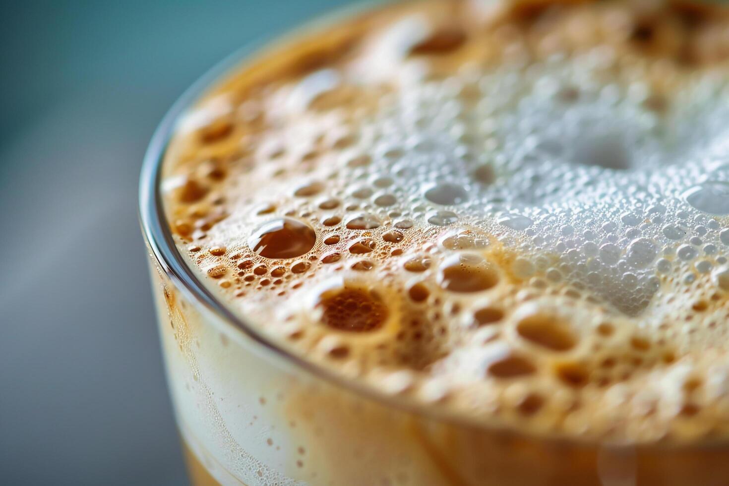 of a Cup of Coffee with Foam photo
