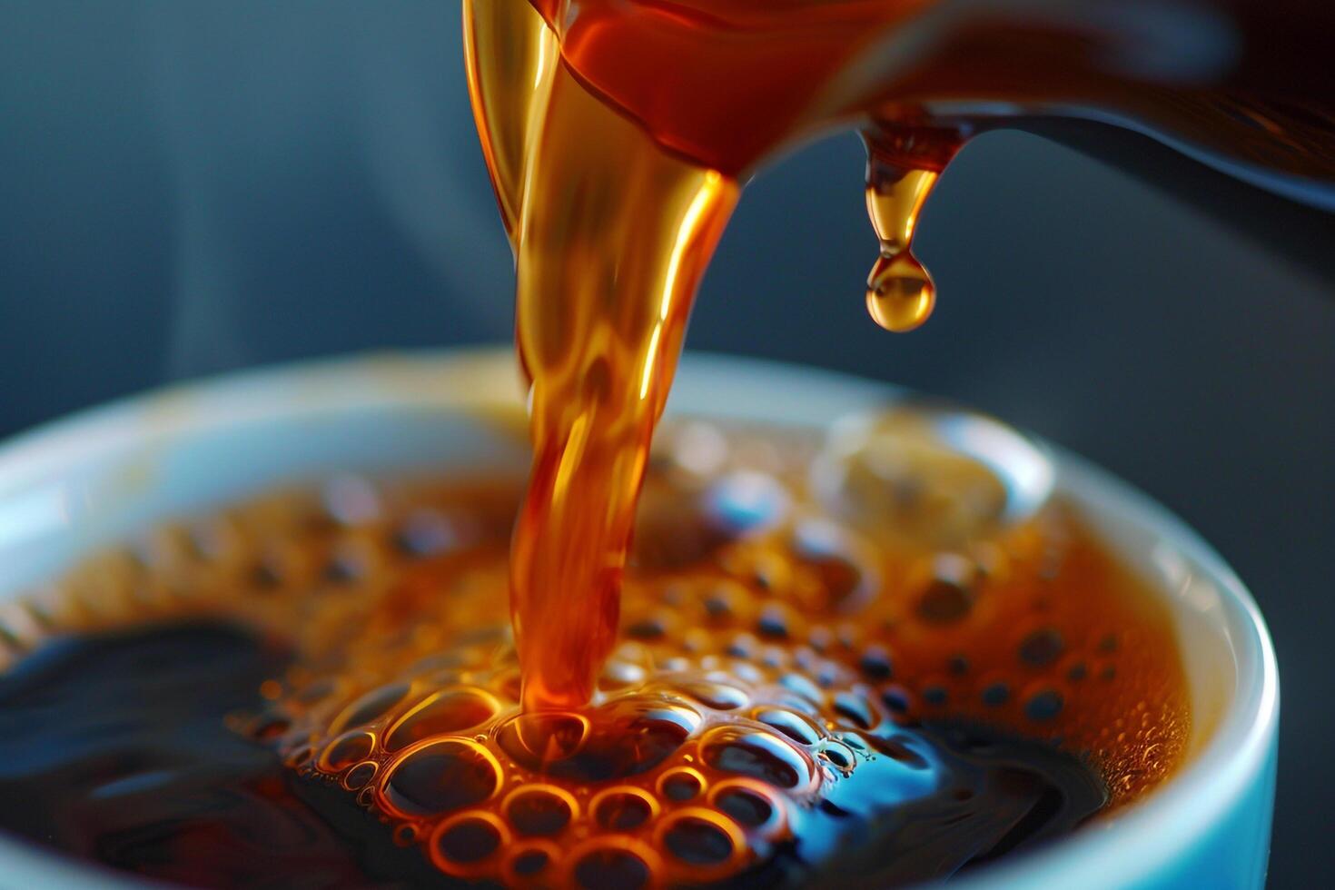 of a Cup of Coffee Being Poured photo