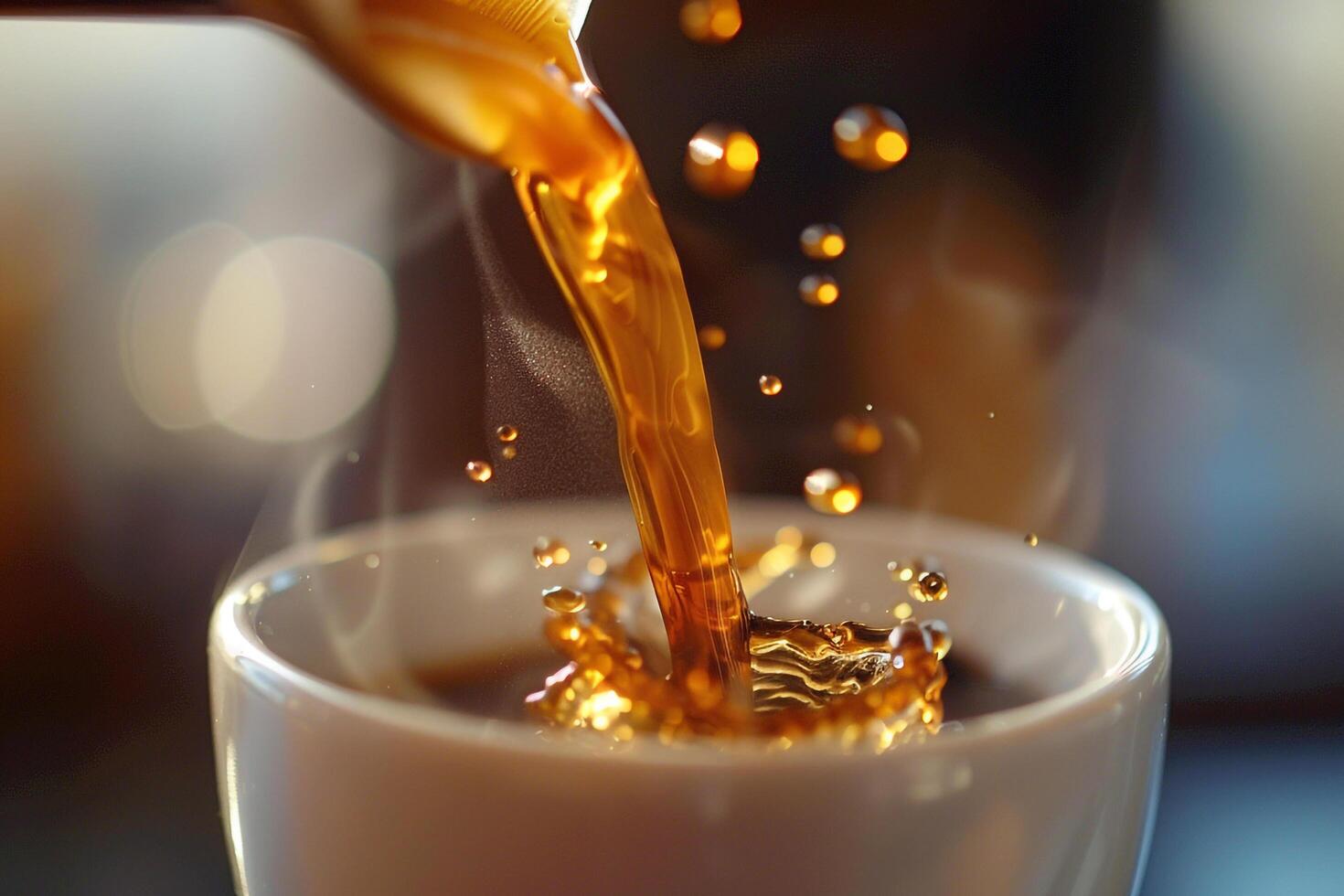 Coffee Cup Being Poured into It photo