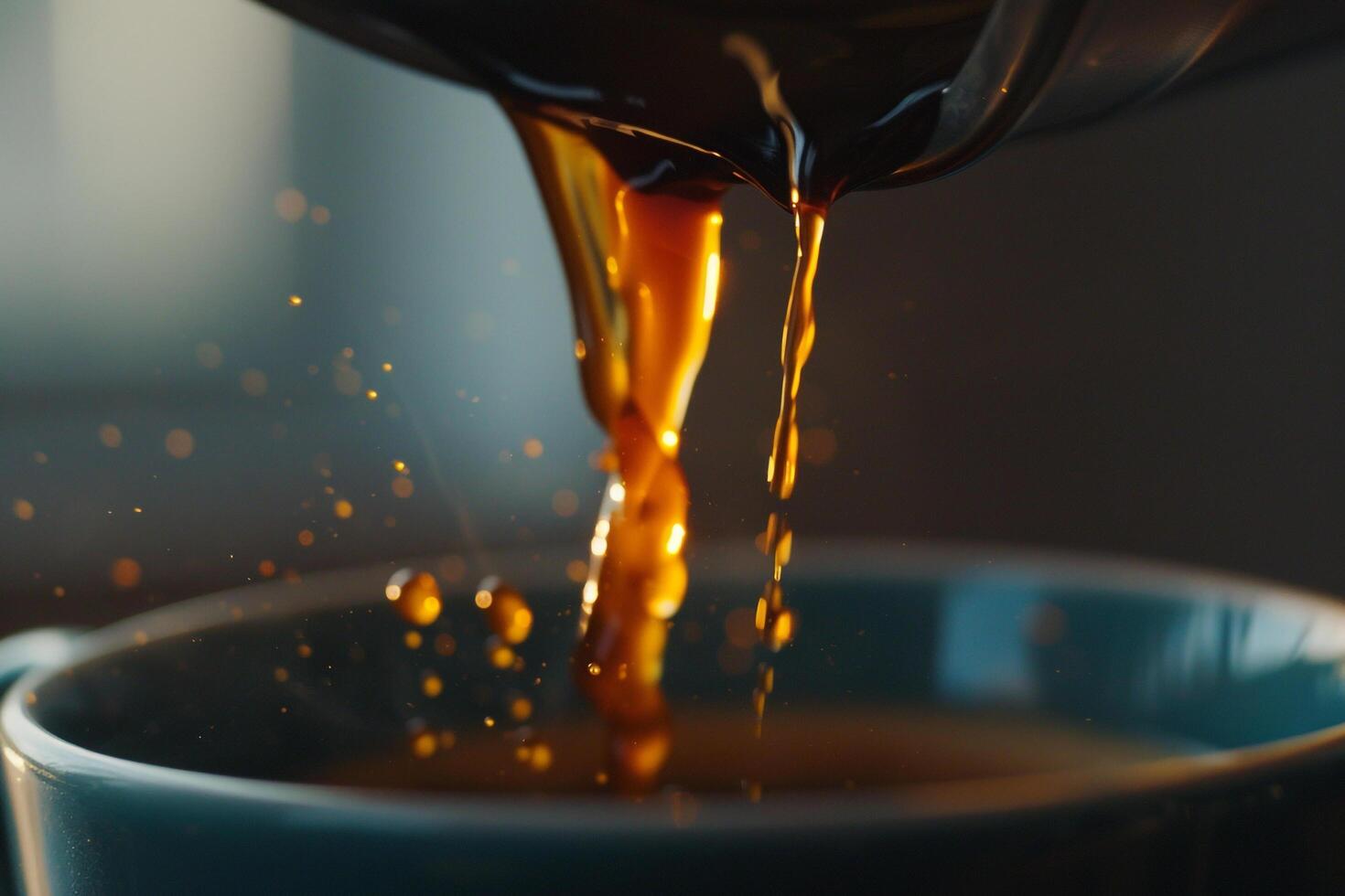Coffee Cup Being Poured into a Cup photo