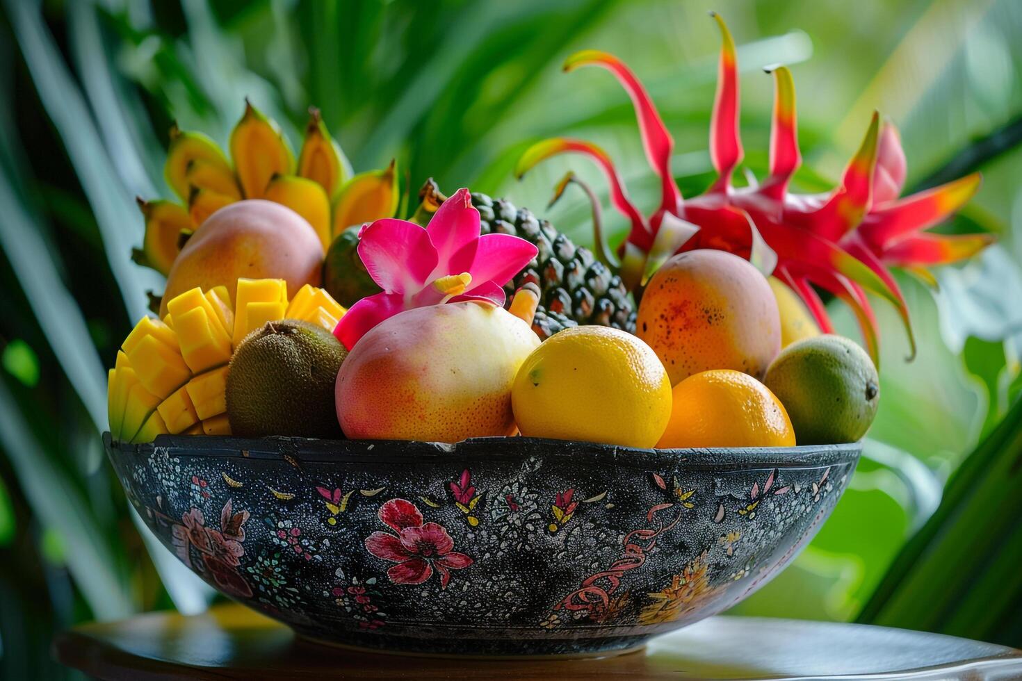 A Bowl of Fruit Background photo
