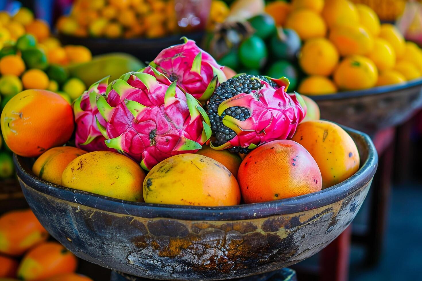 A Bowl of Fruit Background photo