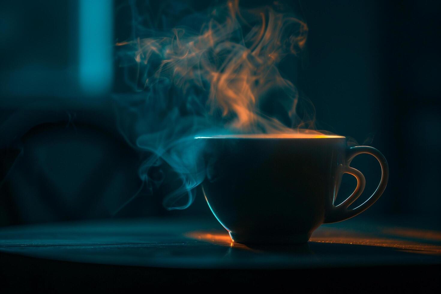 A Coffee Cup with Steam Coming out of It Background photo