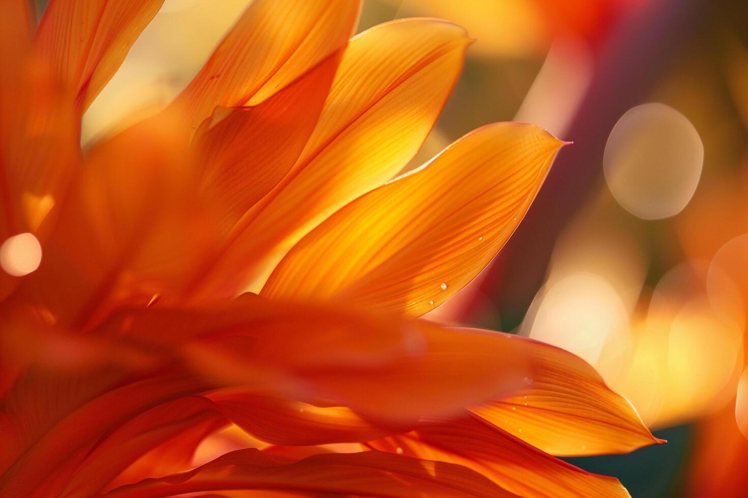 Orange Flower with Bokeh Effect Background photo