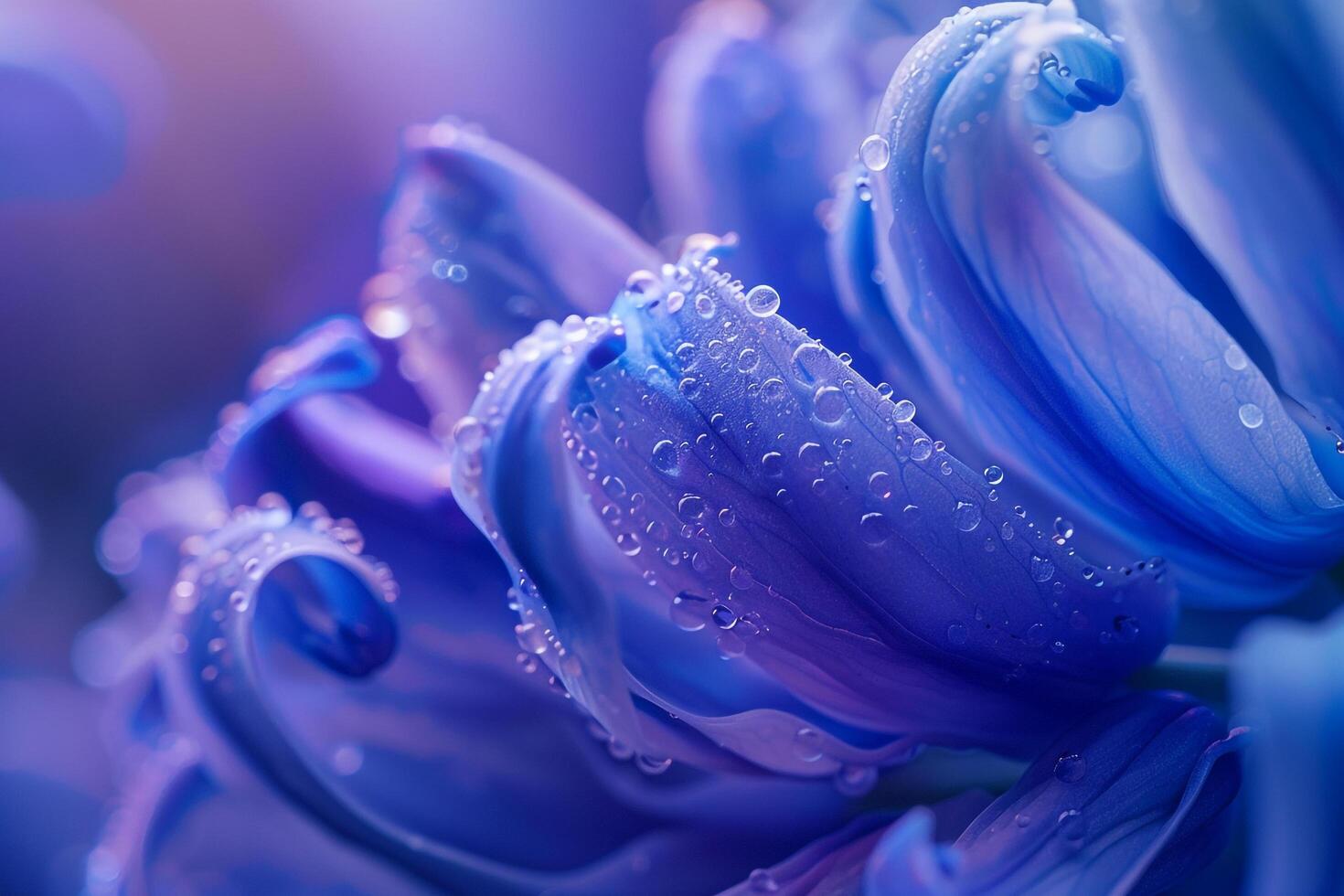 Blue Flowers with Water Droplets on Them Background photo