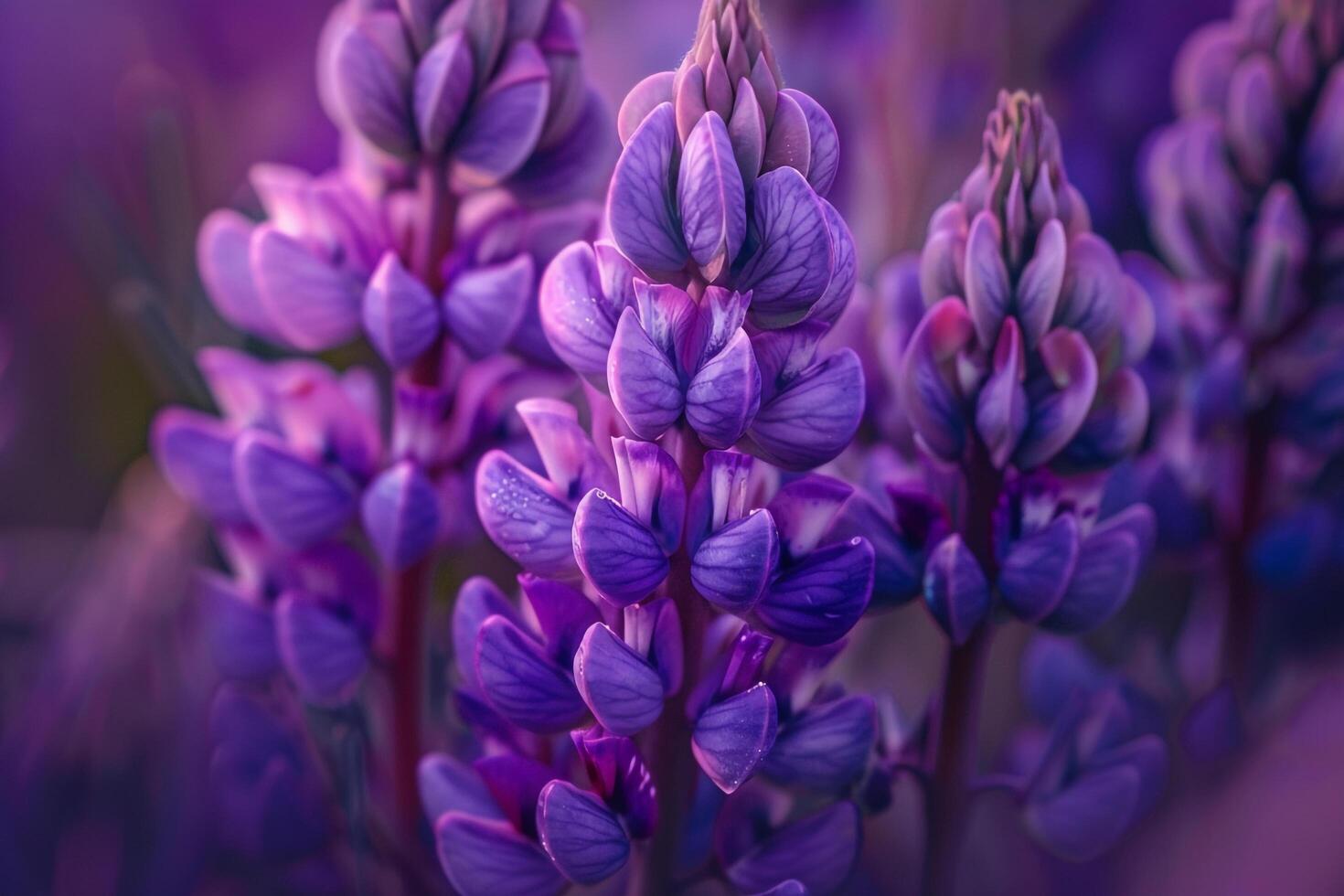 Purple Flowers in Field Background photo
