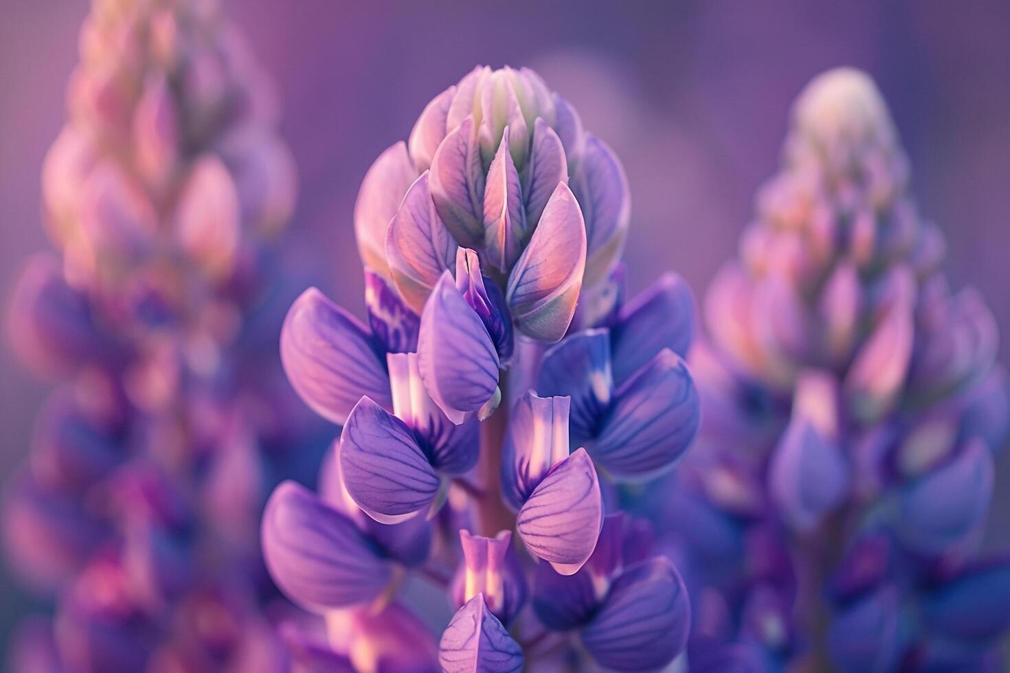 Purple Flowers in Field Background photo