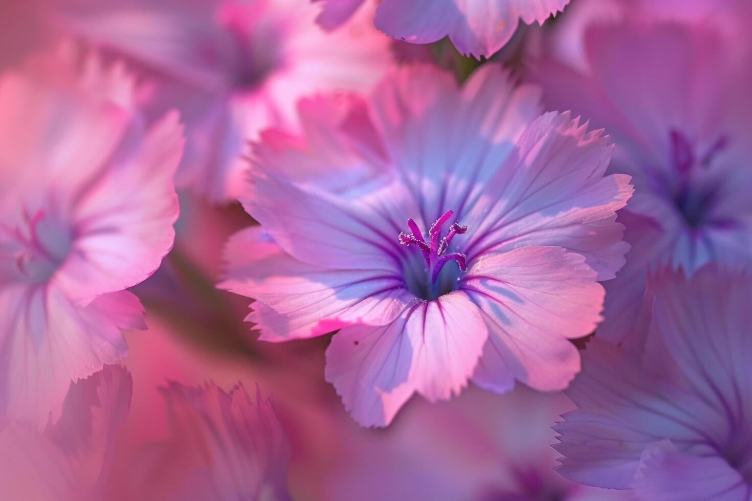 Pink Flowers with Soft Background photo
