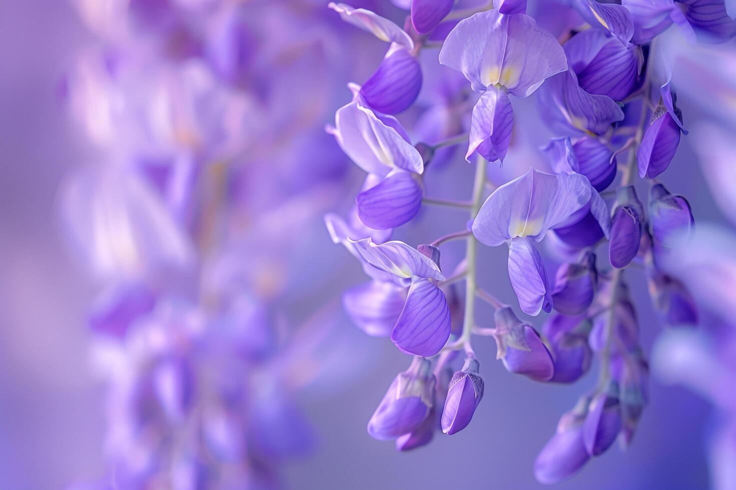 Purple Flowers Hanging from a Branch Background photo