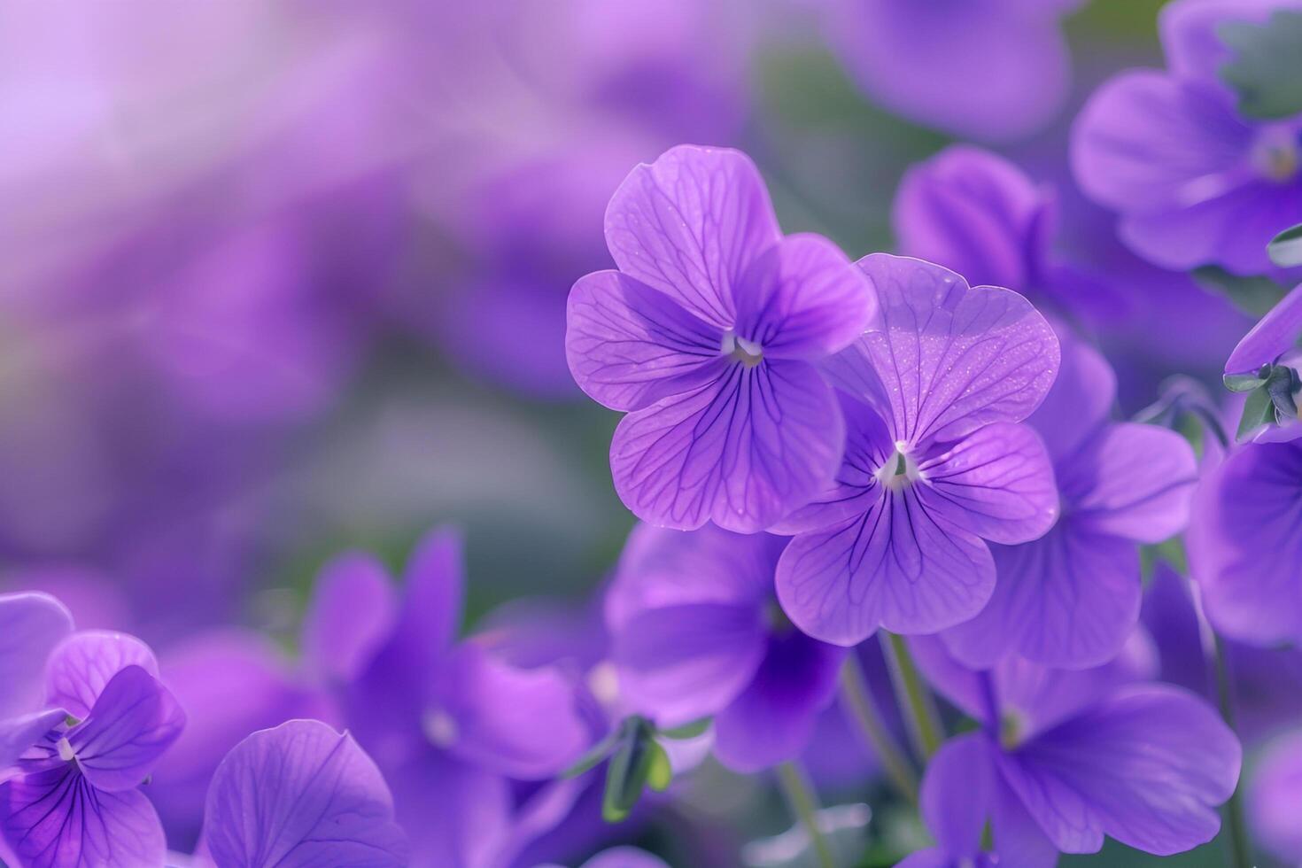 Purple Flowers in a Field of Purple Flowers Background photo