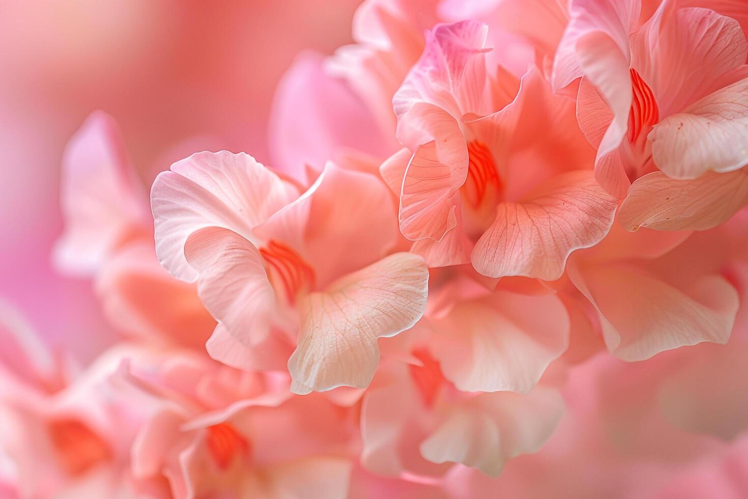 A  of a Bunch of Pink Flowers photo