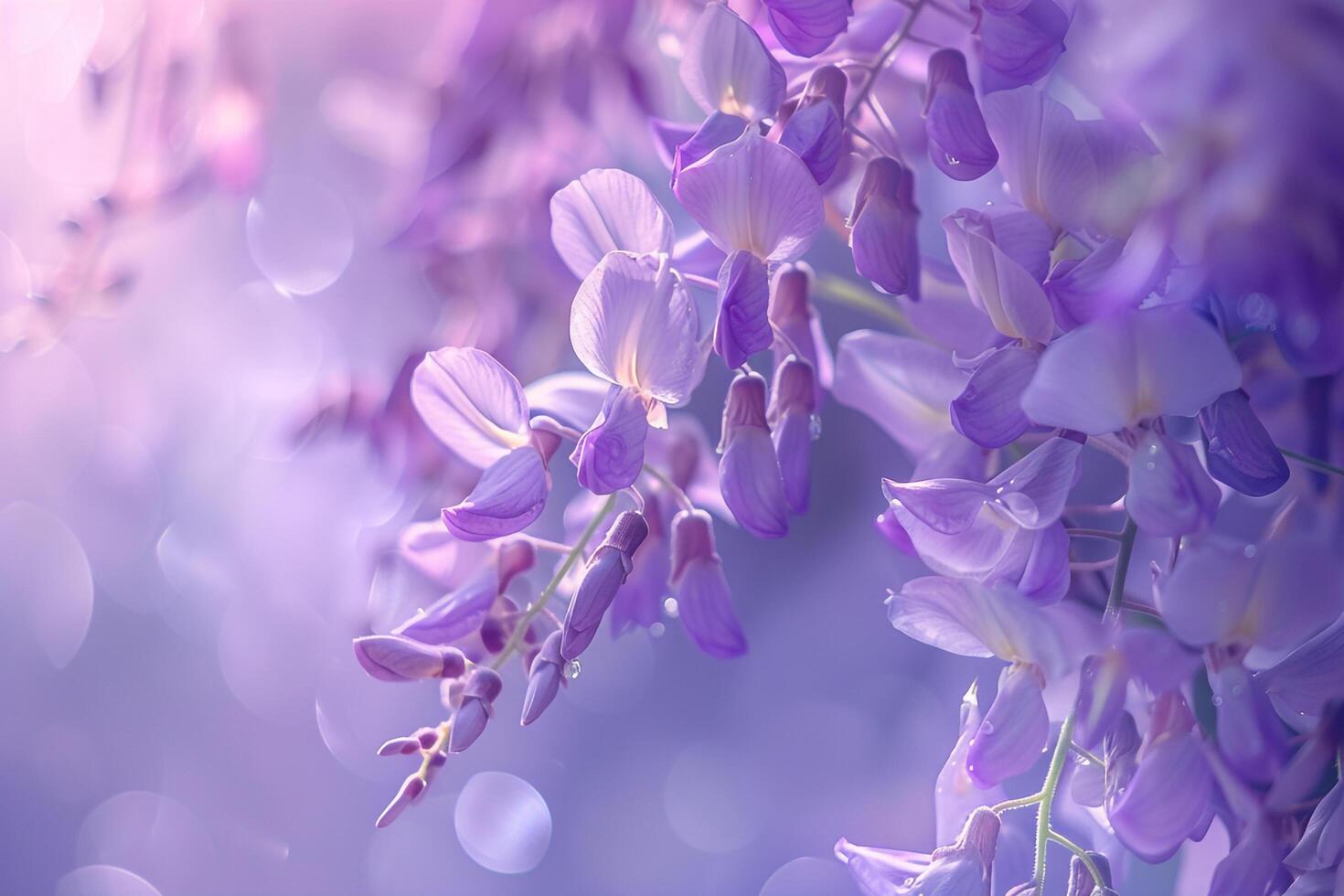 Purple Flowers are Shown in a Blurry Photo
