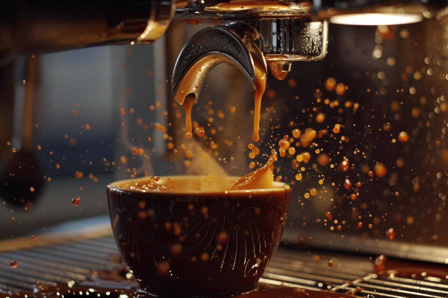 Coffee Cup Being Filled with Coffee Background photo