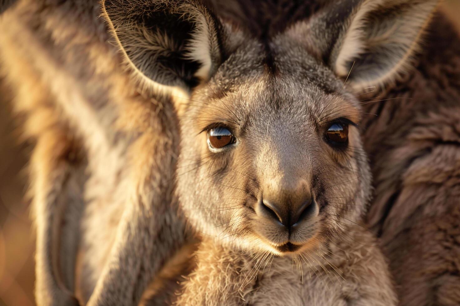 Kangaroo with Head Turned to Side Background photo