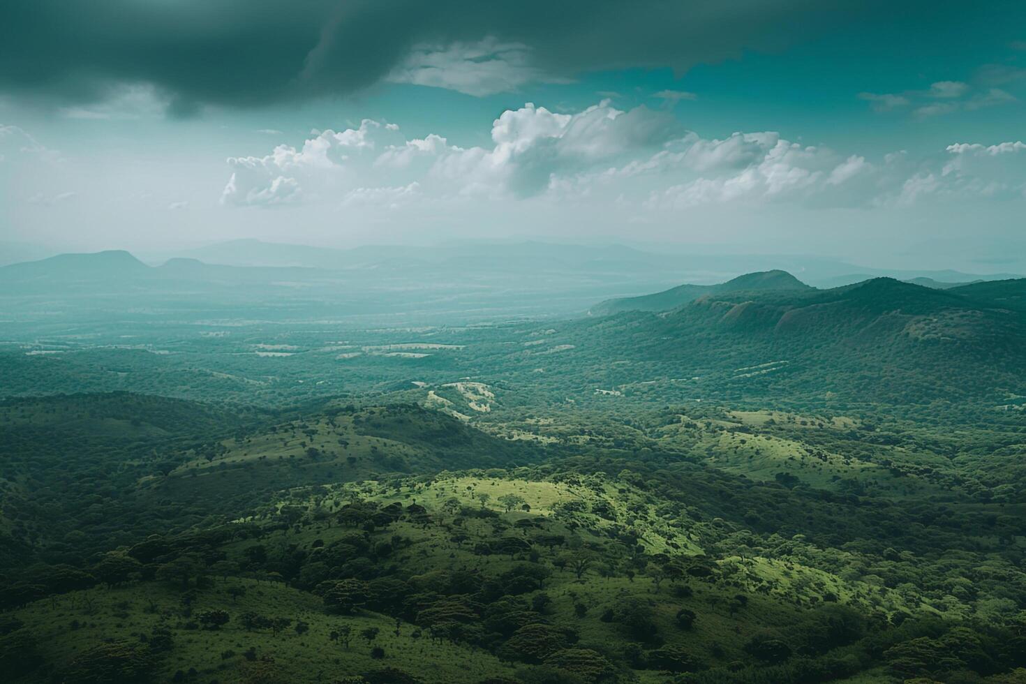 View of a mountain range background photo