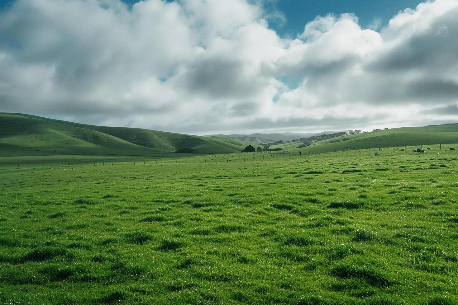 Field with Cows Grazing in It Background photo