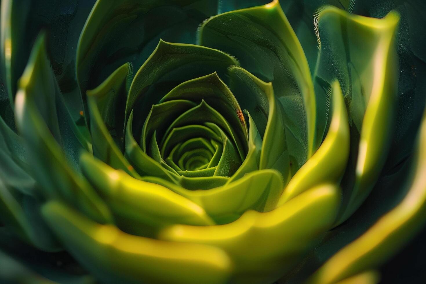 Green Plant with Yellow Center Background photo