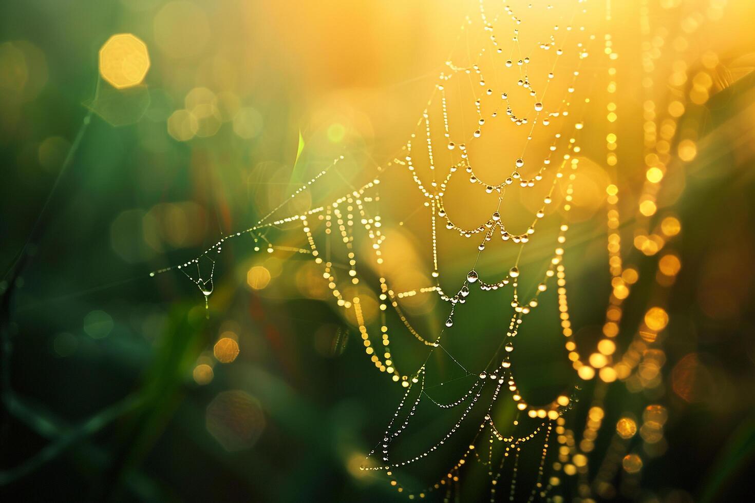 Spider Web with Dew Drops Background photo